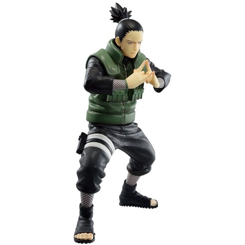 Figura de Shikamaru Nara de Naruto Shippuden con chaleco verde y manos juntas - 2