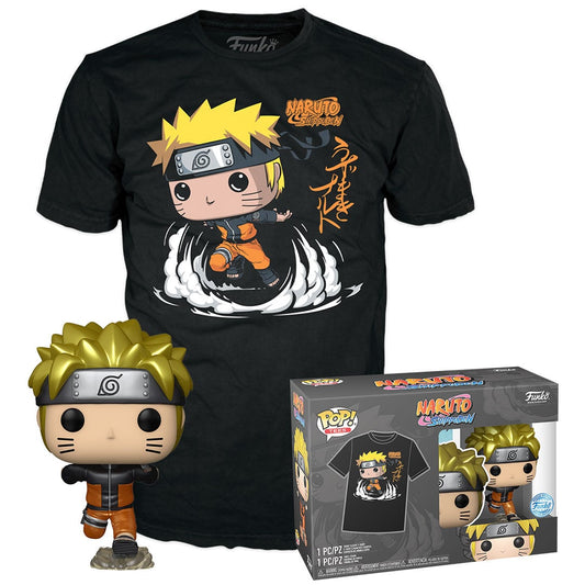 Set Funko Naruto Shippuden con camiseta negra y figura POP de Naruto - 11