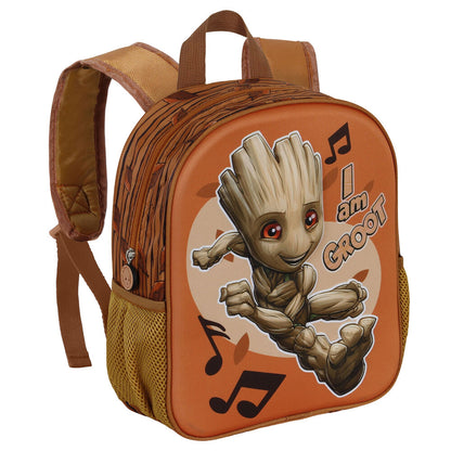 Mochila 3D de Groot Marvel en color marrón anaranjado - 2