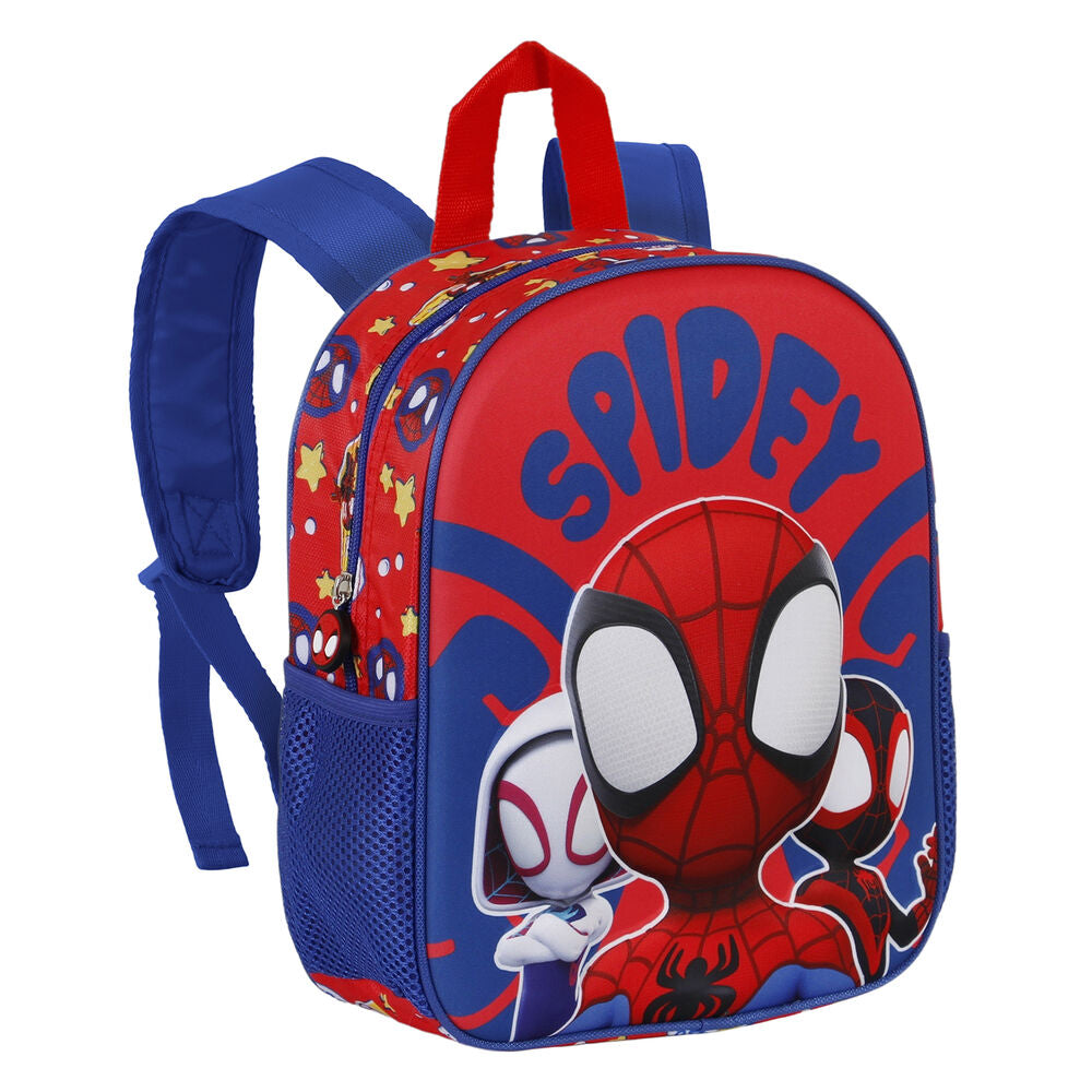Mochila 3D infantil de Spidey Marvel en rojo y azul - 2