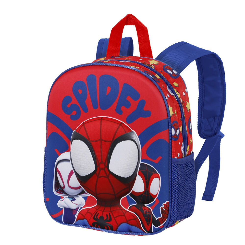 Mochila 3D infantil de Spidey Marvel en rojo y azul - 4