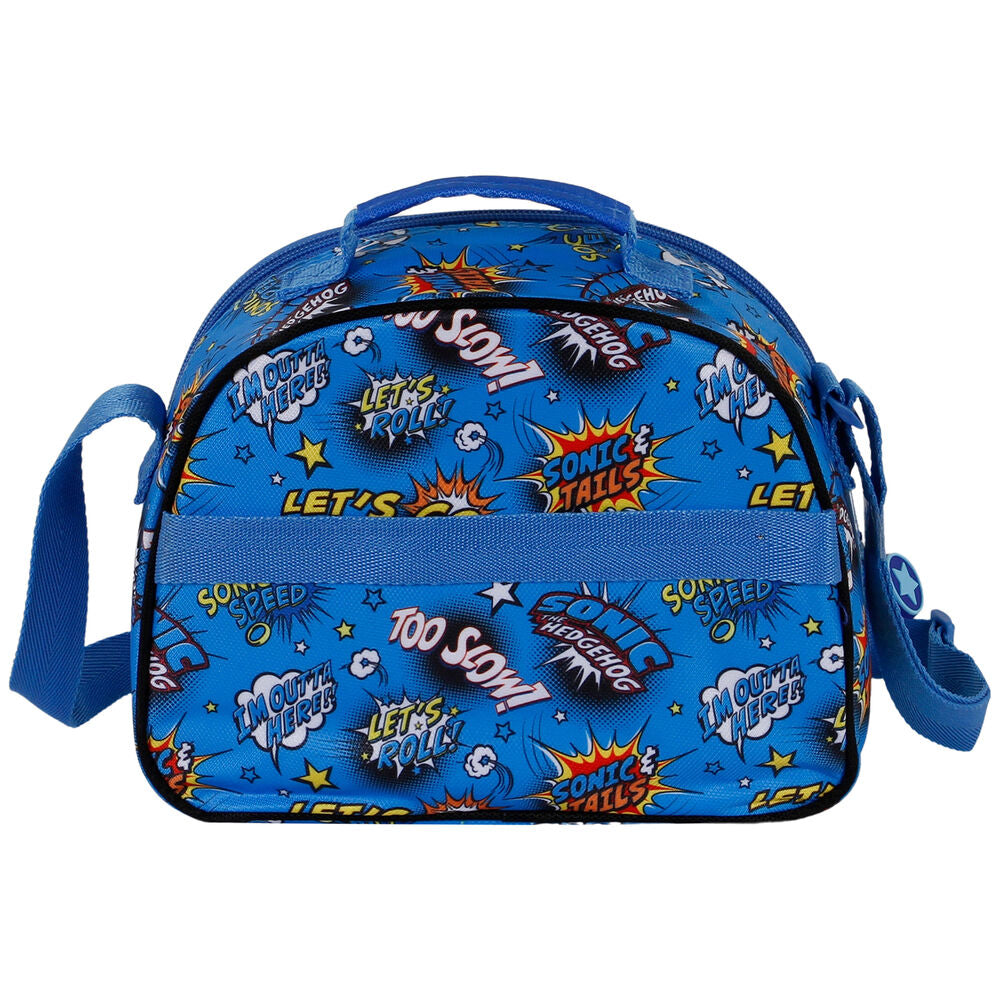 Bolsa portameriendas 3D azul de Sonic y Tails - 3