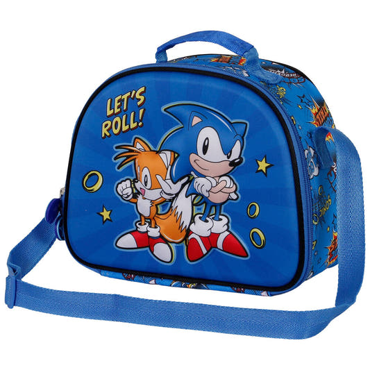 Bolsa portameriendas 3D azul de Sonic y Tails - 4