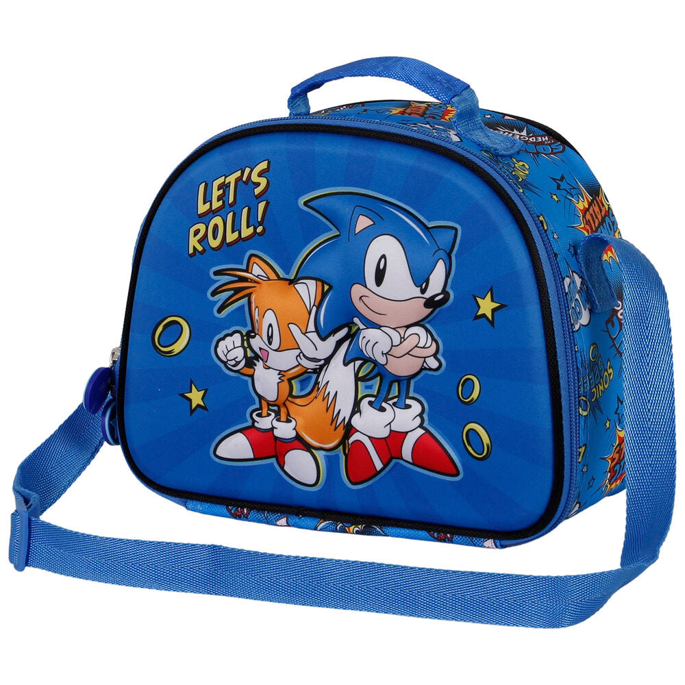 Bolsa portameriendas 3D azul de Sonic y Tails - 4