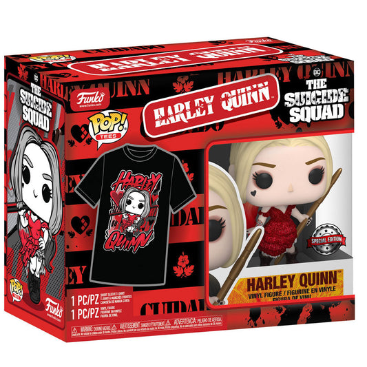 Set FUNKO POP de Harley Quinn con camiseta negra y figura exclusiva - 7