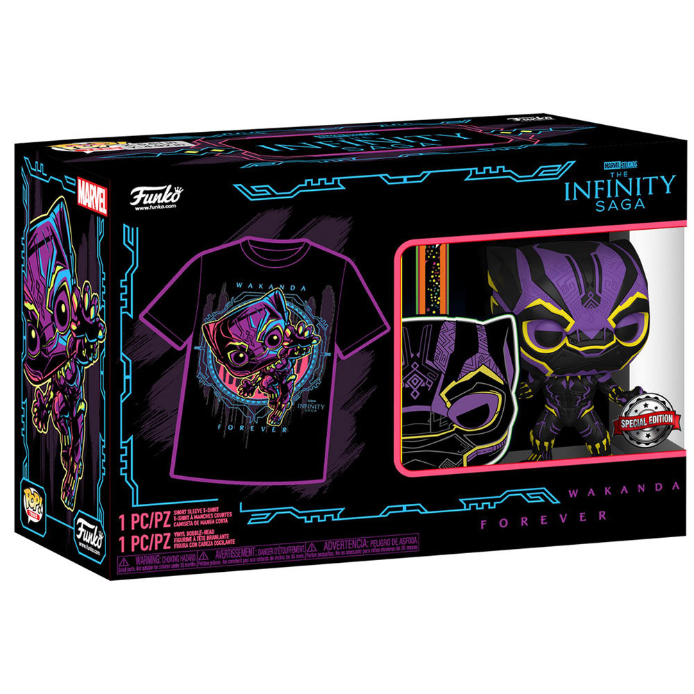 Set Funko de Black Panther con camiseta estampada y figura POP - 5