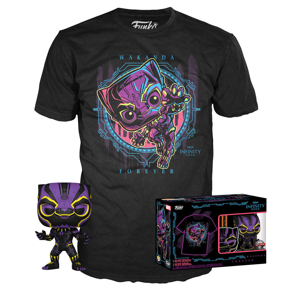 Set Funko de Black Panther con camiseta estampada y figura POP