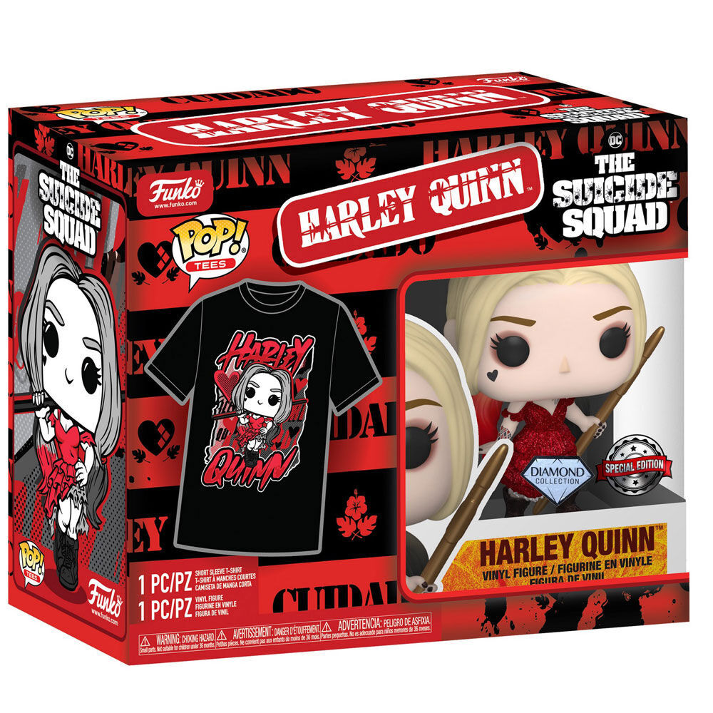 Set FUNKO POP de Harley Quinn con camiseta negra y figura exclusiva - 11