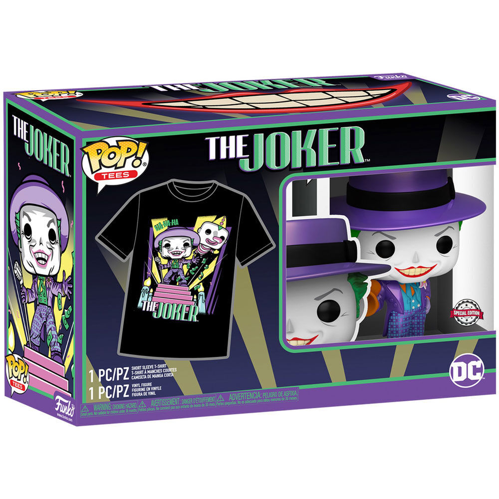 Set FUNKO POP! The Joker con camiseta negra y figura metallic - 3