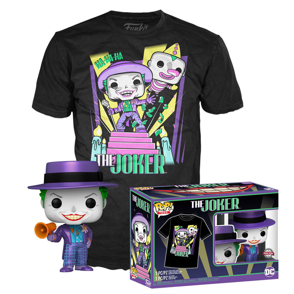 Set FUNKO POP! The Joker con camiseta negra y figura metallic - 6