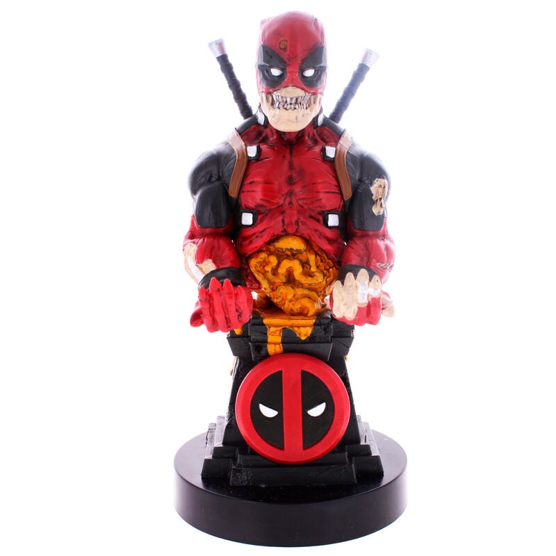 Soporte Cable Guy de Deadpool Zombie Marvel con base del emblema de Deadpool