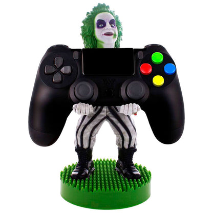 Soporte Cable Guy de Beetlejuice con traje a rayas y base verde - 2