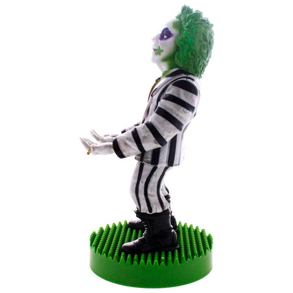 Soporte Cable Guy de Beetlejuice con traje a rayas y base verde - 4