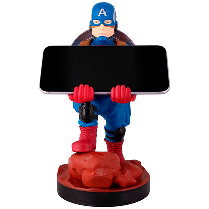 Soporte Cable Guy de Capitán América Marvel con base rocosa - 4