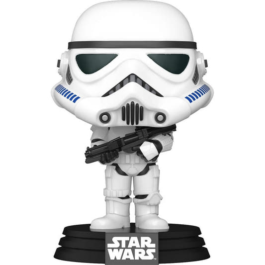 Figura Funko POP! Star Wars Stormtrooper con bláster y base negra