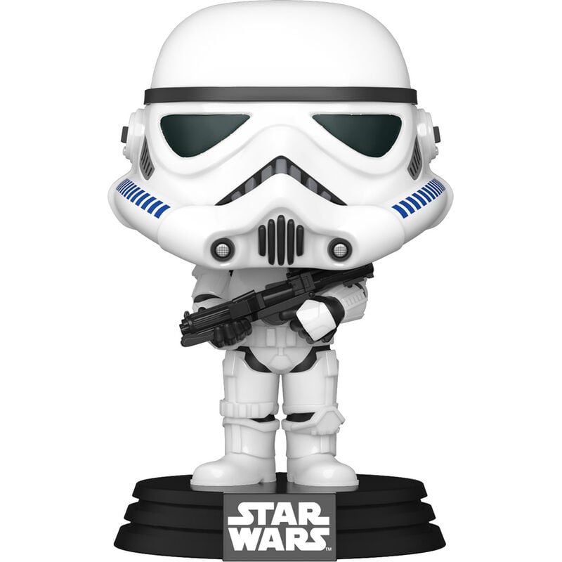 Figura Funko POP! Star Wars Stormtrooper con bláster y base negra