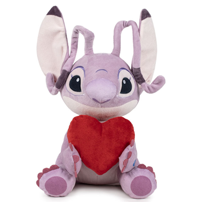 Peluche Angel de Disney con corazón rojo