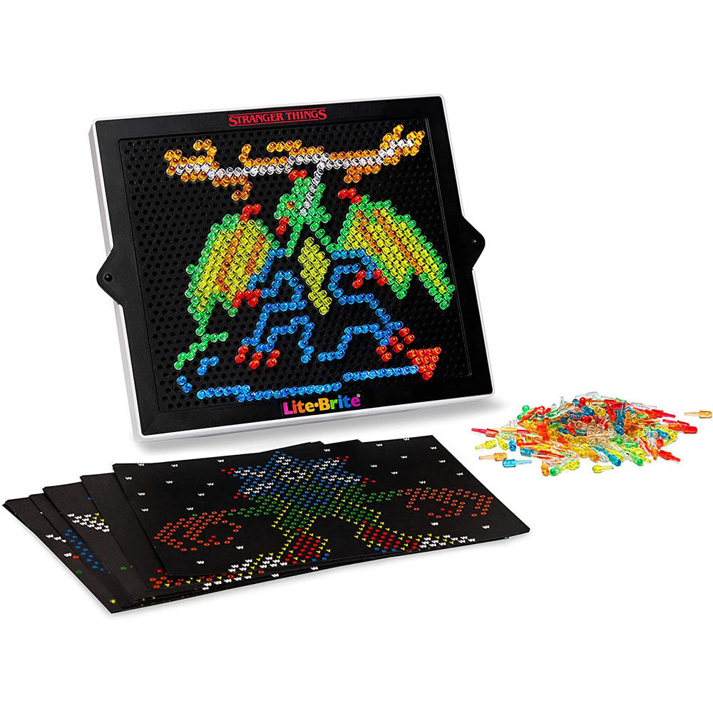 Juego Lite-Brite Stranger Things con clavijas de colores y plantillas HD - 3