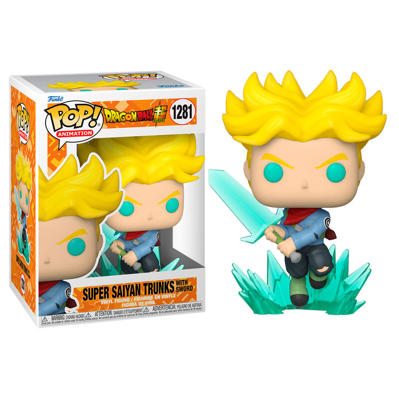 Figura Funko POP! de Trunks Super Saiyan con espada y efecto de energía - 3
