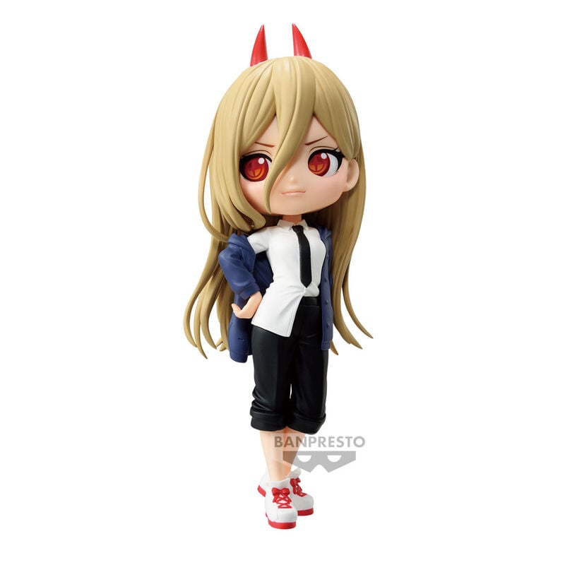Figura Q Posket de Power de Chainsaw Man con cabello rubio y cuernos rojos