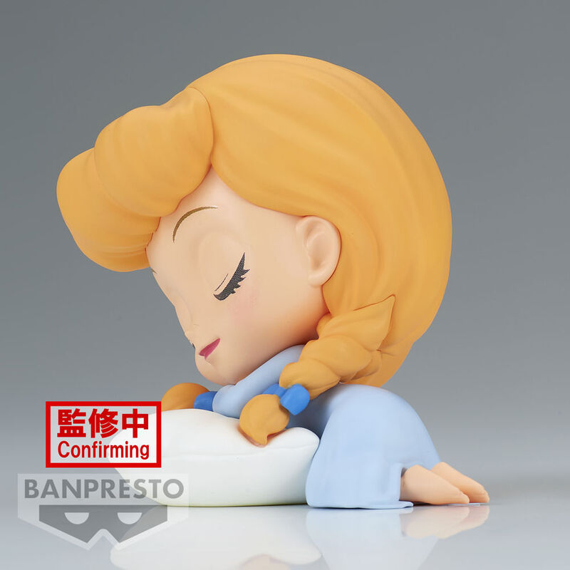Figura Q Posket de Cinderella Disney con vestido azul y cojín blanco - 2