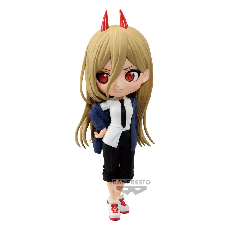 Figura Q Posket de Power de Chainsaw Man con cabello rubio y cuernos rojos - 3