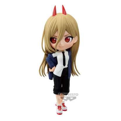 Figura Q Posket de Power de Chainsaw Man con cabello rubio y cuernos rojos - 3