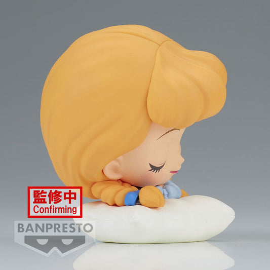 Figura Q Posket de Cinderella Disney con vestido azul y cojín blanco - 4