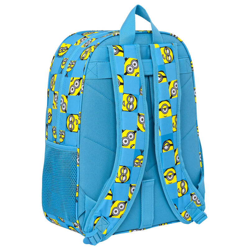 Mochila azul SAFTA Minions Minionstatic con bolsillo frontal - 2