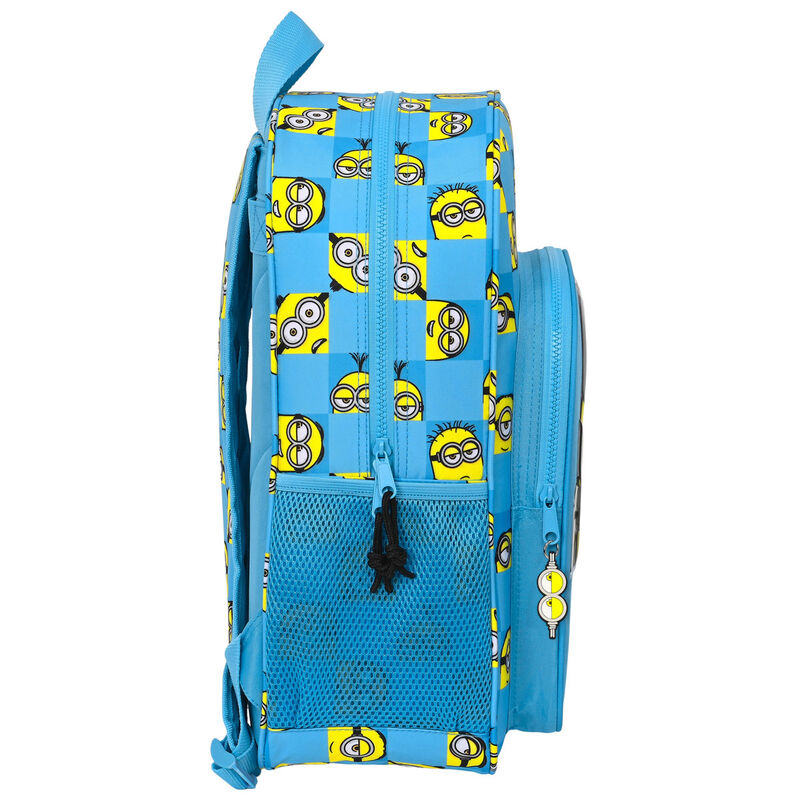 Mochila azul SAFTA Minions Minionstatic con bolsillo frontal - 3