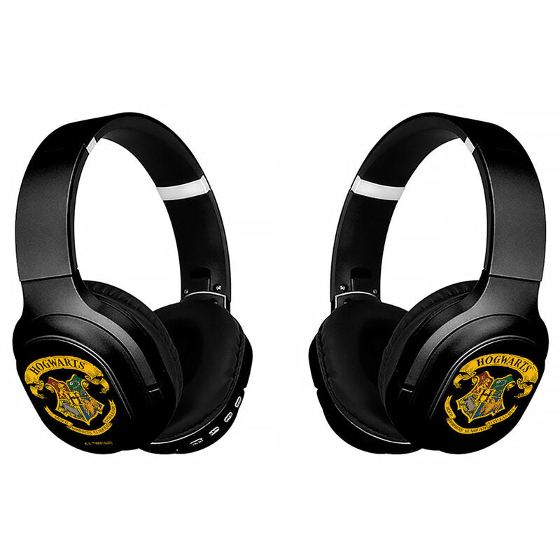 Auriculares inalámbricos negros de Hogwarts Harry Potter con escudo
