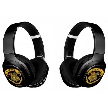Auriculares inalámbricos negros de Hogwarts Harry Potter con escudo