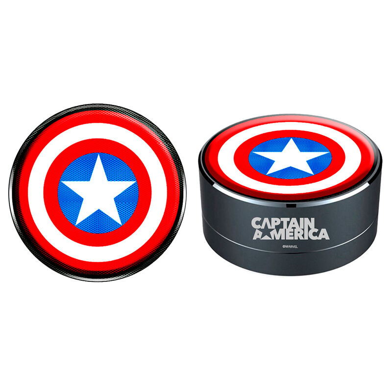 Altavoz portátil inalámbrico de Captain America Marvel con diseño de escudo - 2