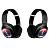 Auriculares inalámbricos negros de Capitán América con escudo Marvel