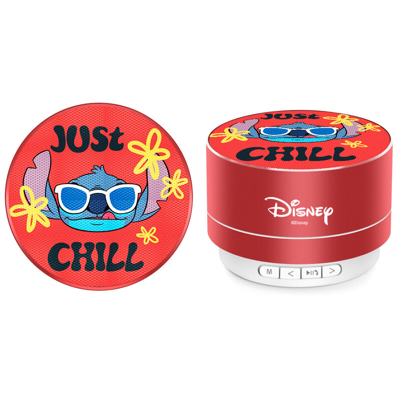 Altavoz portátil rojo de Stitch Disney con gafas de sol