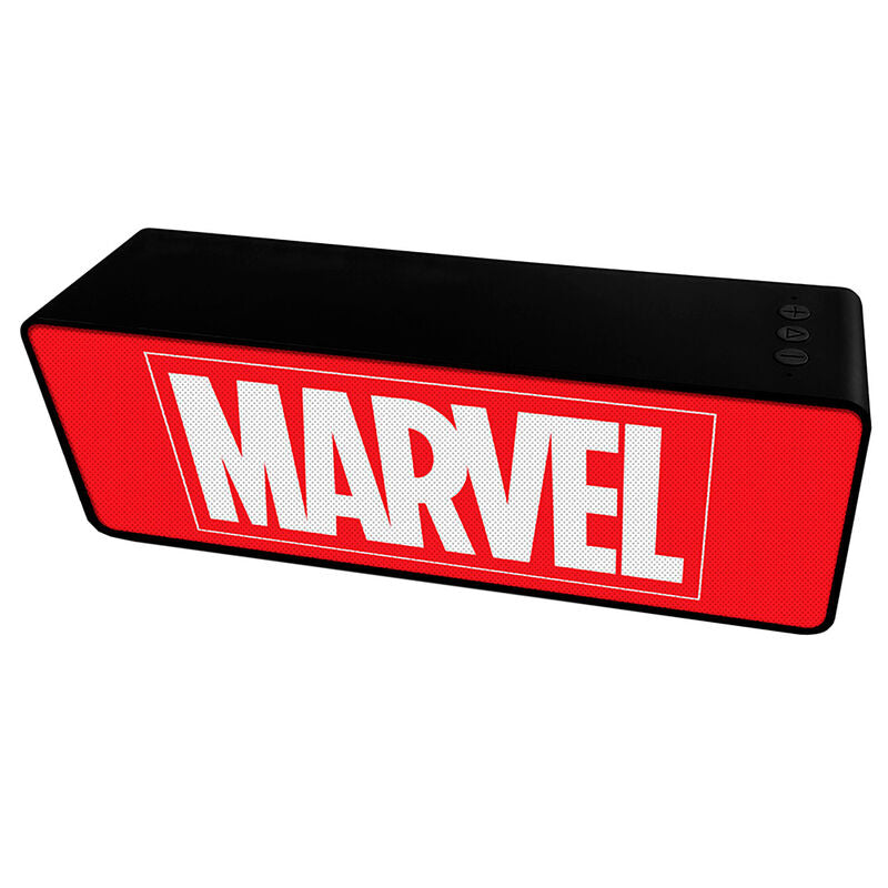 Altavoz inalámbrico Marvel negro y rojo con logotipo frontal - 2