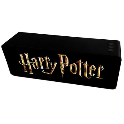 Altavoz portátil negro Harry Potter con logotipo dorado - 2