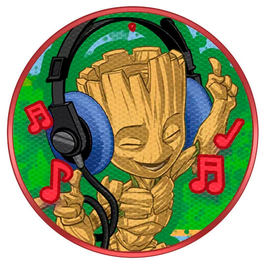 Altavoz portátil rojo de Marvel con ilustración de Groot - 3