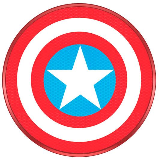 Altavoz inalámbrico rojo de Capitán América Marvel con escudo - 3