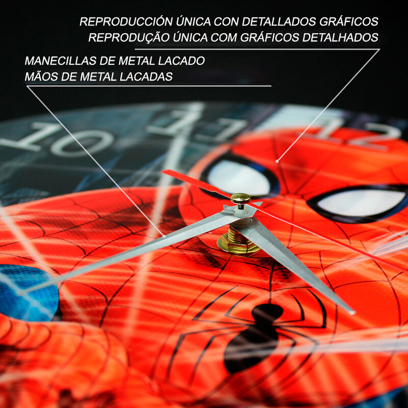 Reloj de pared Spider-Man Marvel con esfera brillante - 2