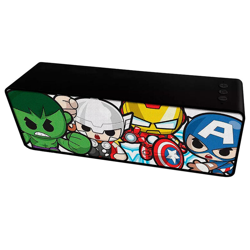 Altavoz portátil Marvel de Los Vengadores con ilustración de Hulk, Iron Man y Capitán América - 2
