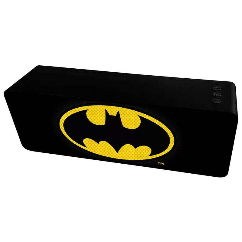 Altavoz portátil negro Batman DC Comics con emblema amarillo - 3