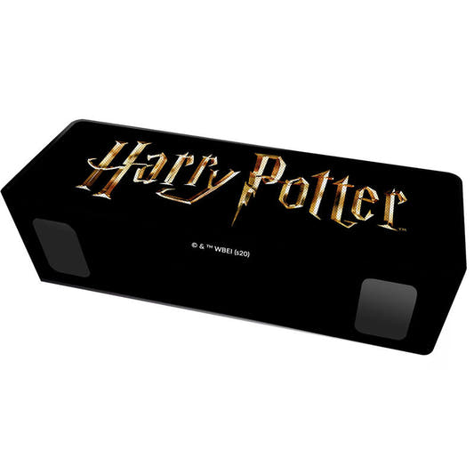Altavoz portátil negro Harry Potter con logotipo dorado - 3