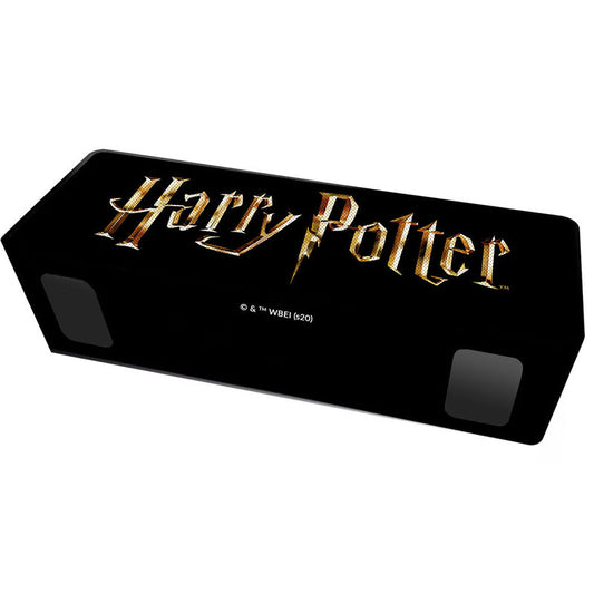 Altavoz portátil negro Harry Potter con logotipo dorado - 3