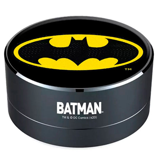 Altavoz portátil inalámbrico Batman DC Comics negro con logotipo amarillo
