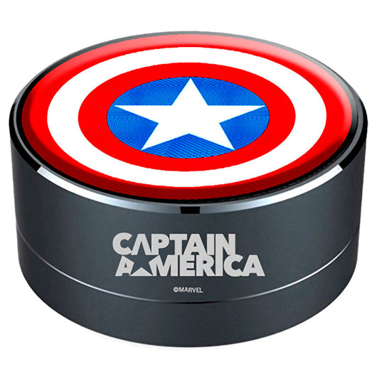 Altavoz portátil inalámbrico de Captain America Marvel con diseño de escudo