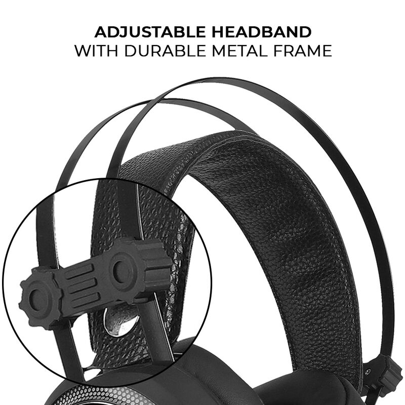 Auriculares gaming Marvel negros con micrófono flexible e iluminación LED - 3