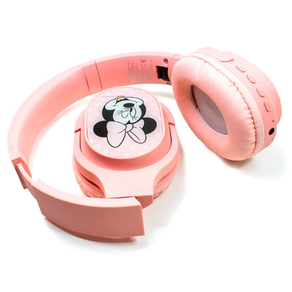 Auriculares inalámbricos rosas de Minnie Disney con lunares blancos - 3