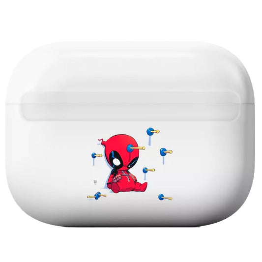 Funda blanca para AirPods Pro con diseño de Deadpool Marvel - 3