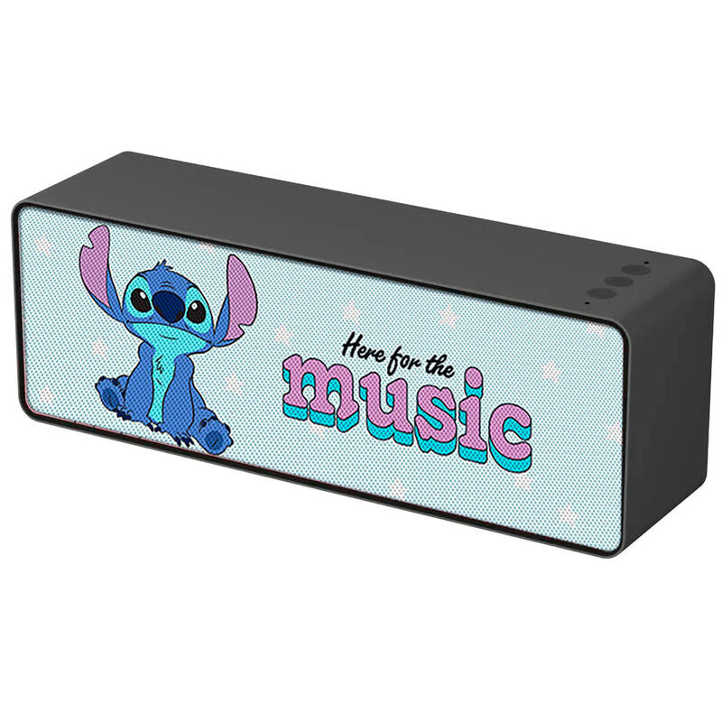 Altavoz inalámbrico negro de Stitch Disney con diseño Here for the music - 4